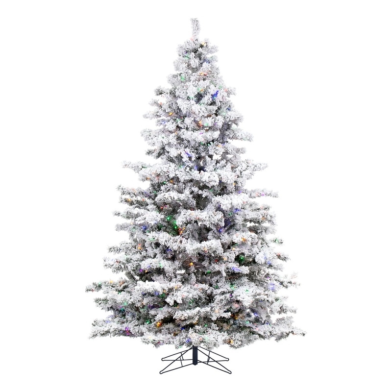 Vickerman Plastic Pine Christmas Tree with 1200 LED Lights in White
