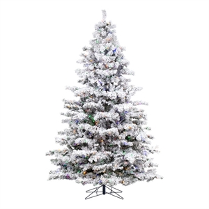 Vickerman Plastic Pine Christmas Tree with 1200 LED Lights in White