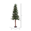 Vickerman Plastic Artificial Christmas Tree with 921 PVC Tips in Green
