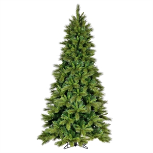 Vickerman Plastic Artificial Christmas Tree with 2459 Mixed PVC Tips in Green