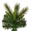 Vickerman Plastic Artificial Christmas Tree with 2459 Mixed PVC Tips in Green