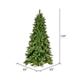 Vickerman Plastic Artificial Christmas Tree with 2459 Mixed PVC Tips in Green