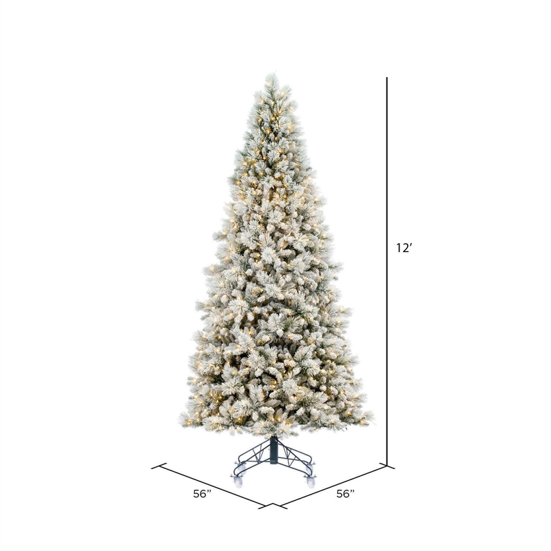 Vickerman Plastic Artificial Christmas Tree with 1200 Mini Lights in Green
