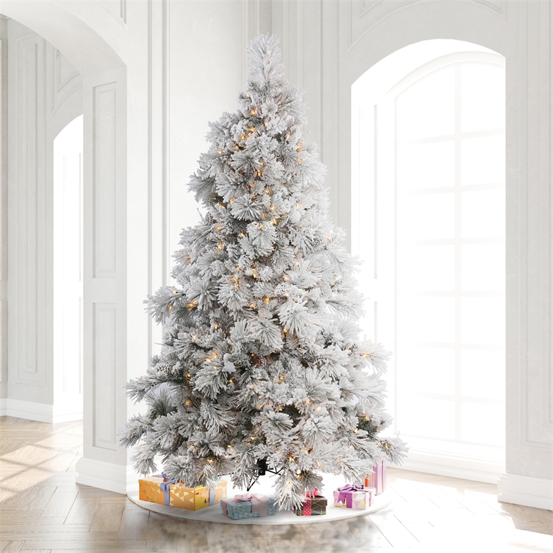 Vickerman Traditional Plastic Christmas Tree with 1050 LED Lights in White