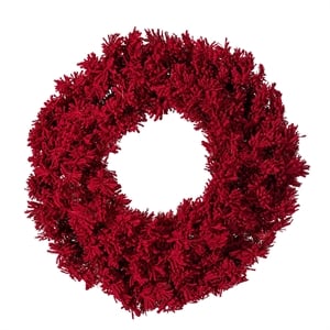 Vickerman 30&quot Flocked Red Fir Wreath 180T