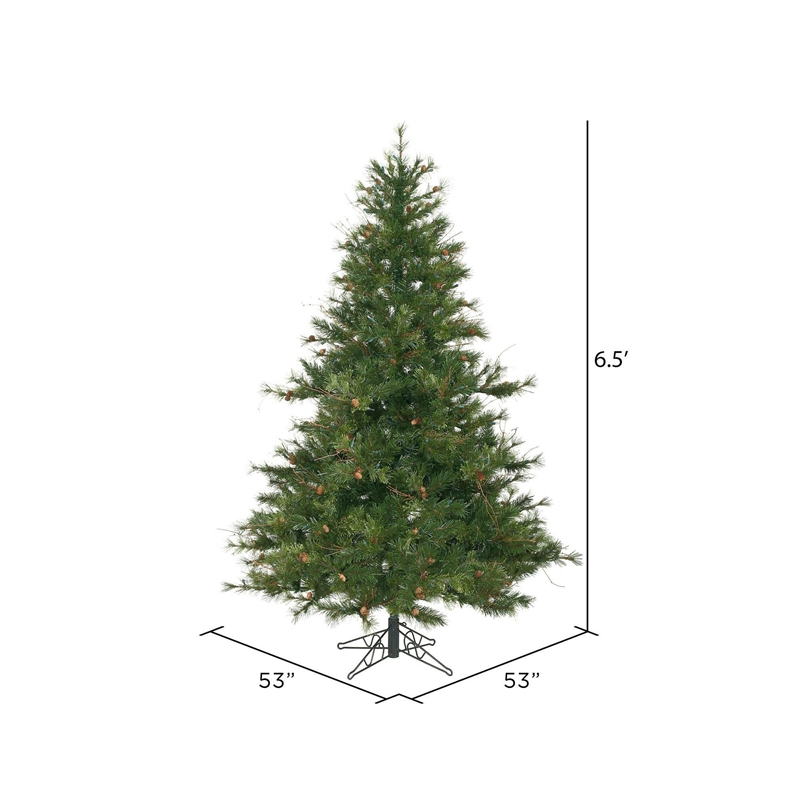 Vickerman Plastic Artificial Christmas Tree with 1000 PVC Tips in Green