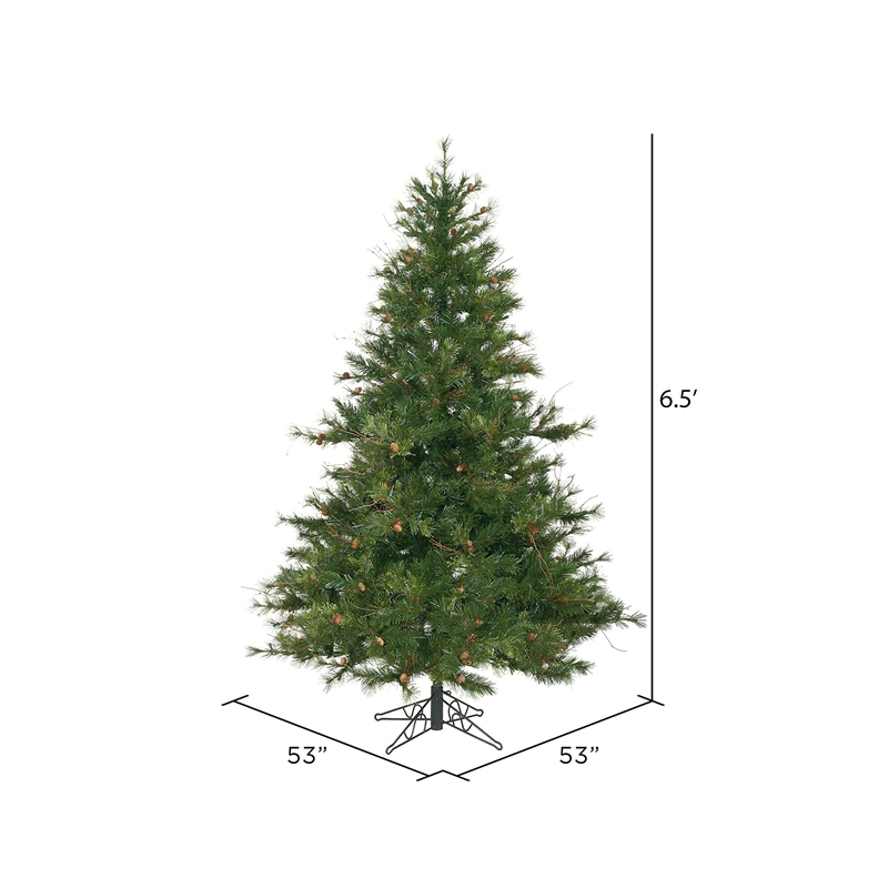 Vickerman Plastic Artificial Christmas Tree with 1000 PVC Tips in Green