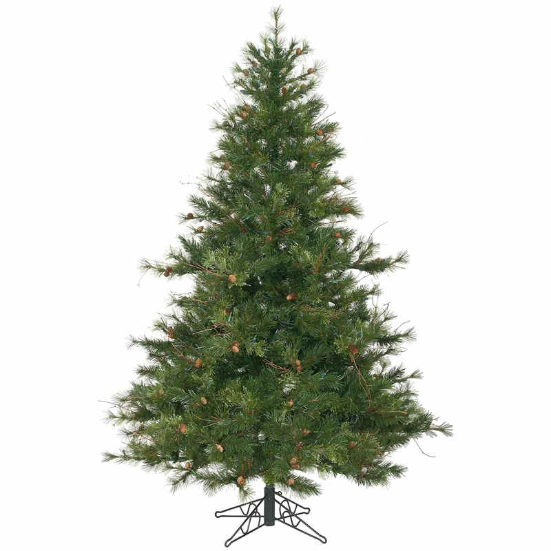 Vickerman Plastic Artificial Christmas Tree with 1624 PVC Tips in Green