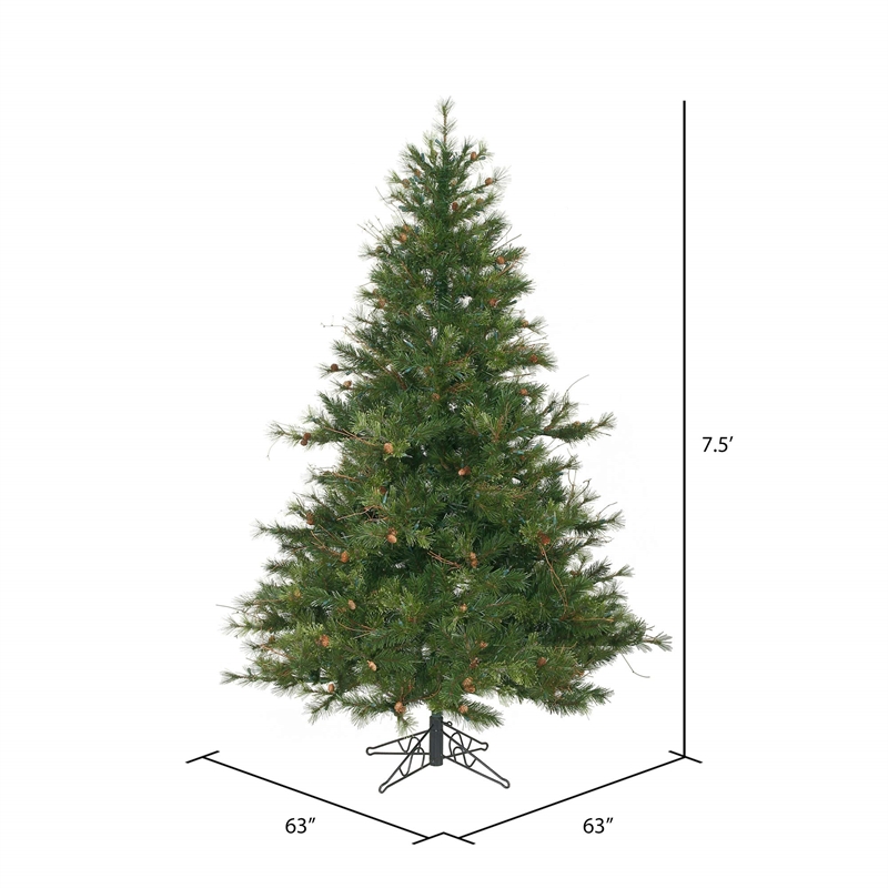 Vickerman Plastic Artificial Christmas Tree with 1624 PVC Tips in Green