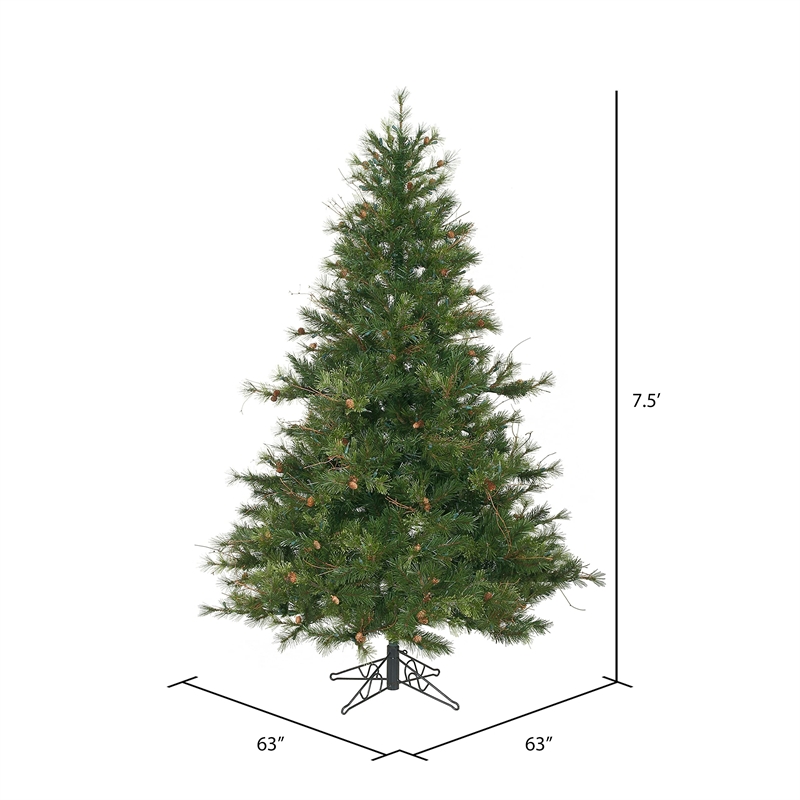 Vickerman Plastic Artificial Christmas Tree with 1624 PVC Tips in Green