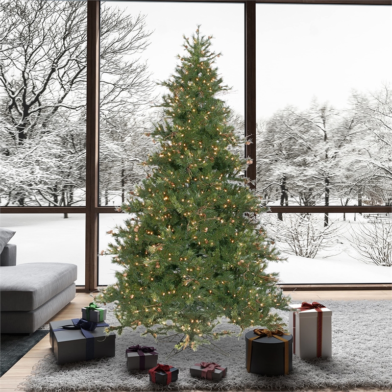 Vickerman Plastic Artificial Christmas Tree with 2362 PVC Tips in Green
