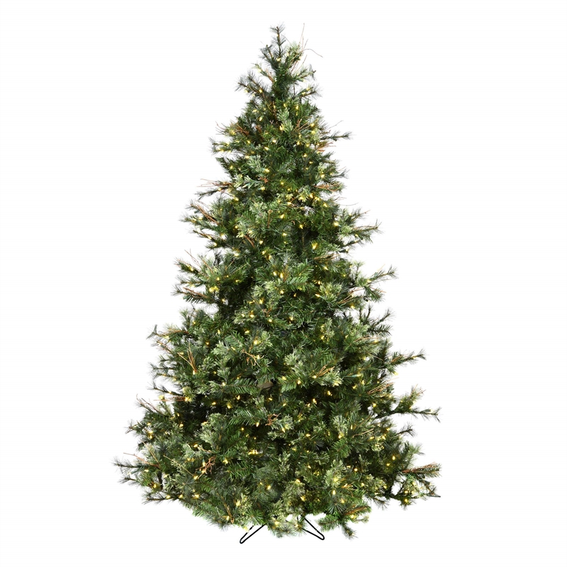 Vickerman Plastic Artificial Christmas Tree with 1450 LED Lights in Green