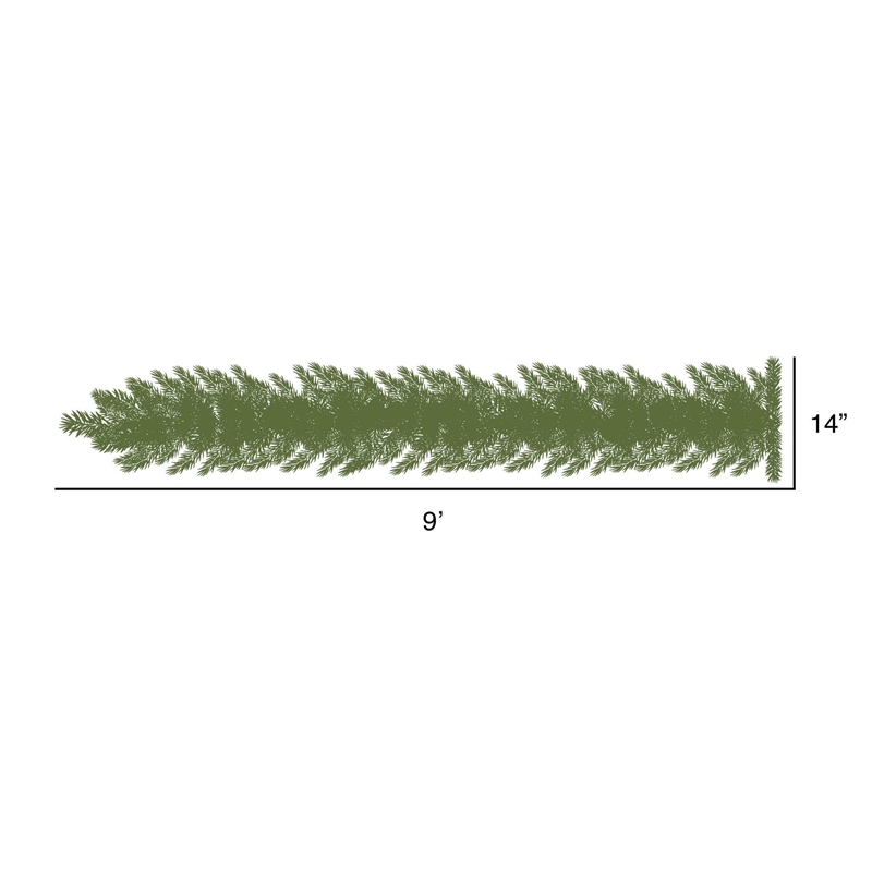 Vickerman Plastic Artificial Christmas Garland with 280 PVC Tips in Green