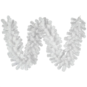 Vickerman 9' X 16&quot Crystal White Garland 260 Tips