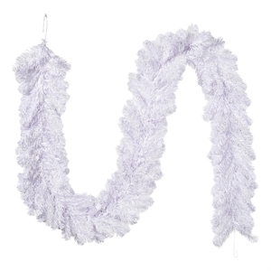 Vickerman 9' X 16&quot Crystal White Garland 260 Tips