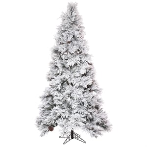 Vickerman Plastic Artificial Christmas Tree with 1361 PVC Tips in White