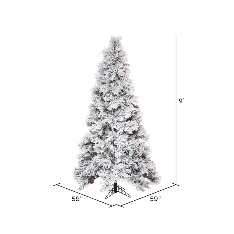 Vickerman Plastic Artificial Christmas Tree with 1361 PVC Tips in White