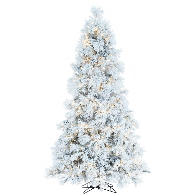 Vickerman Plastic Artificial Christmas Tree with 1500 LED Lights in White