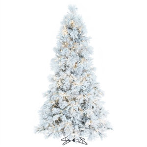 Vickerman Plastic Artificial Christmas Tree with 1500 LED Lights in White