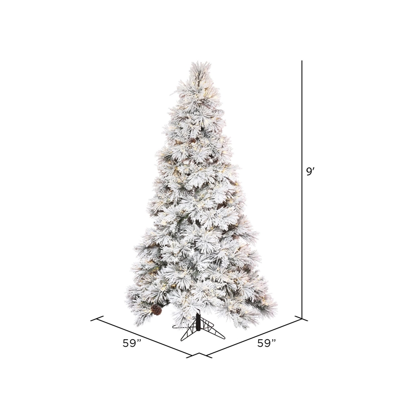 Vickerman Plastic Artificial Christmas Tree with 1500 LED Lights in White