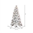 Vickerman Plastic Artificial Christmas Tree with 1500 LED Lights in White