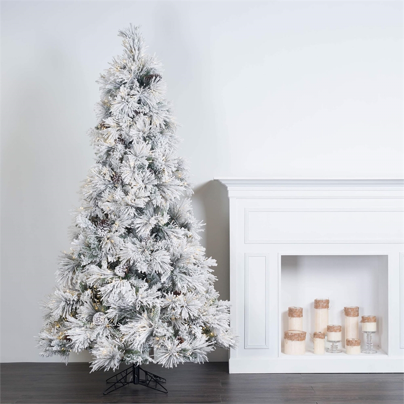 Vickerman Plastic Artificial Christmas Tree with 1500 LED Lights in White