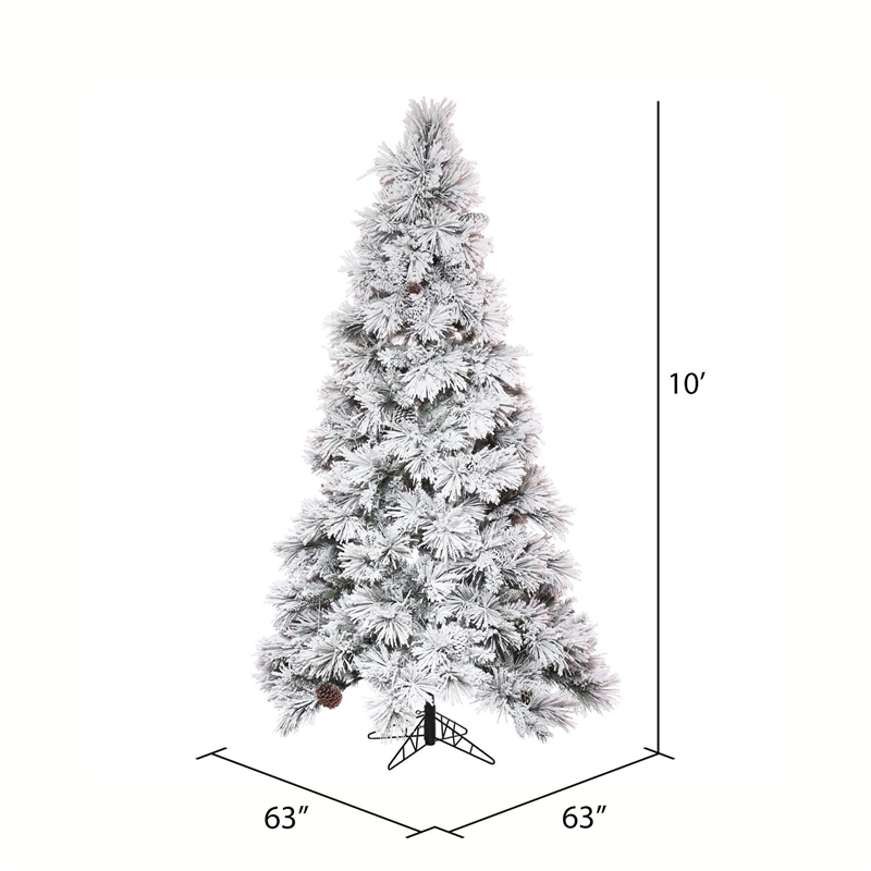 Vickerman Plastic Artificial Christmas Tree with 1565 PVC Tips in White