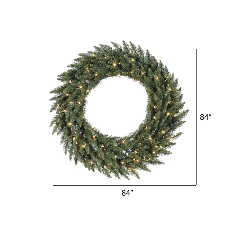 Vickerman Plastic Artificial Christmas Wreath with 1260 PVC Tips in Green