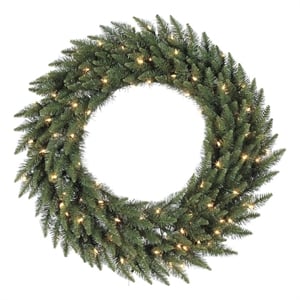 Vickerman Plastic Artificial Christmas Wreath with 1260 PVC Tips in Green