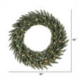 Vickerman Plastic Artificial Christmas Wreath with 1000 LED Lights in Green