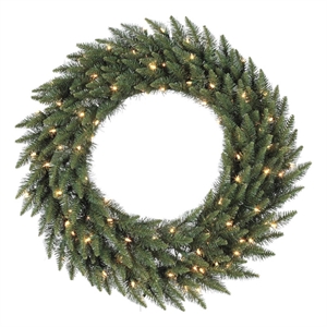 Vickerman Plastic Artificial Christmas Wreath with 1000 LED Lights in Green