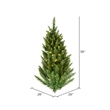 Vickerman Plastic Artificial Christmas Wall Tree with 50 LED Lights in Green