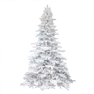 Vickerman 9' x 67&quot Flocked White Spruce 2346Tips