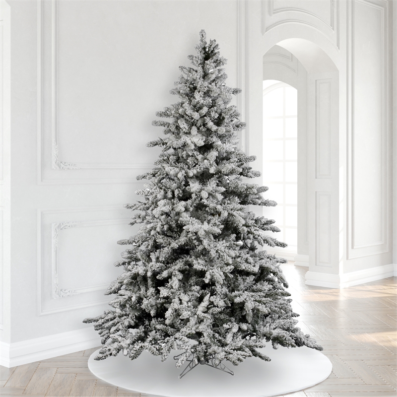 Vickerman Plastic Artificial Christmas Tree with 2443 PVC Tips in Green