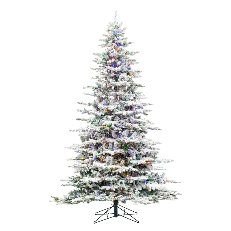 Vickerman Plastic Artificial Christmas Tree with 1200 LED Lights in Green