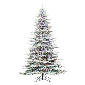 Vickerman Plastic Artificial Christmas Tree with 1200 LED Lights in Green
