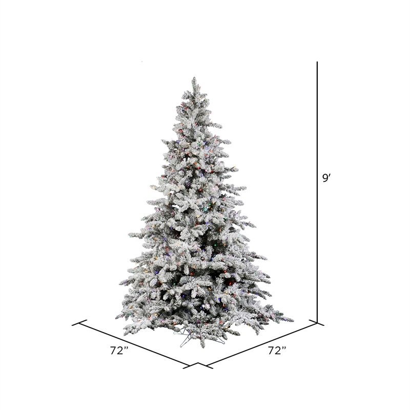 Vickerman Plastic Artificial Christmas Tree with 1200 LED Lights in Green