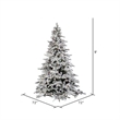 Vickerman Plastic Artificial Christmas Tree with 1200 LED Lights in Green