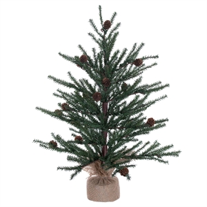 Vickerman 18&quot Carmel Pine w/Cones 294T Burlap Base