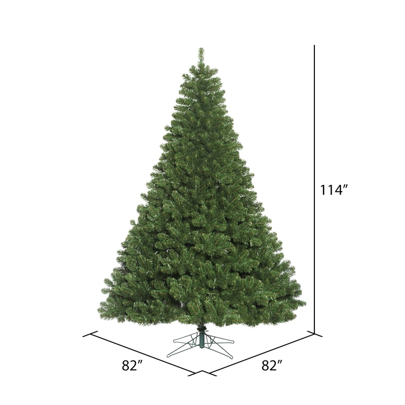 Vickerman Plastic Green Artificial Christmas Tree with 2643 PVC Tips in Green