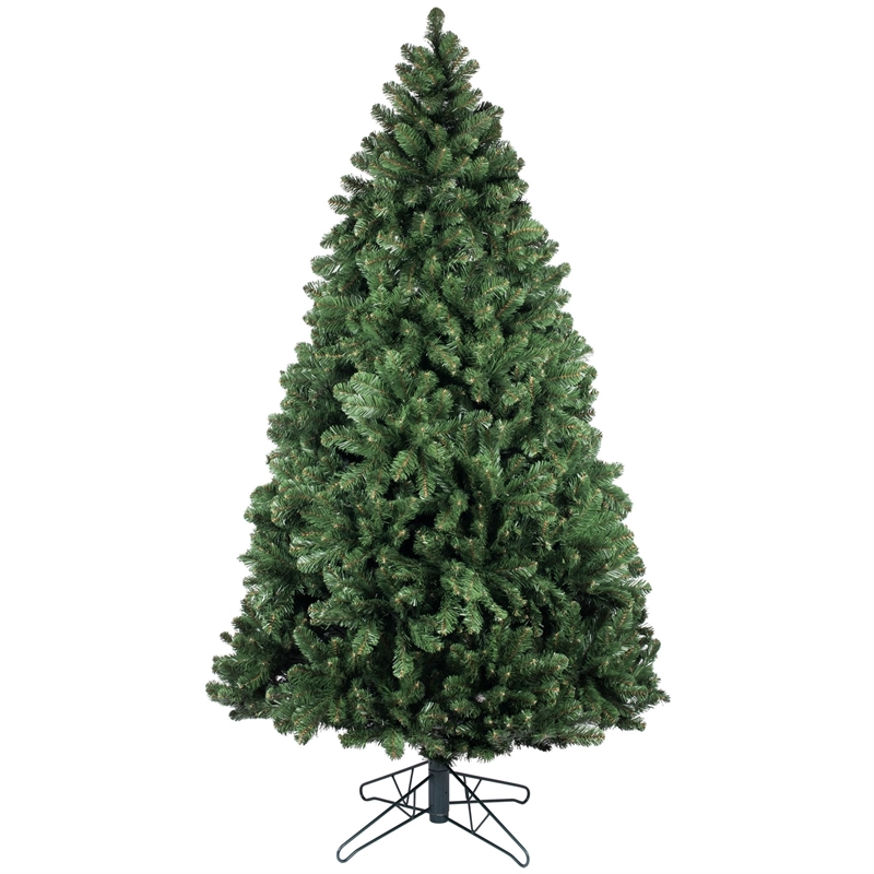 Vickerman Plastic Artificial Christmas Tree with 2409 PVC Tips in Green
