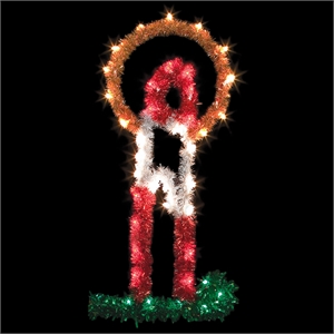 Vickerman 4' Metallic Candle with Halo w/40 LEDC7