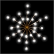 Vickerman Metal Snowburst Decoration with 30 LED Lights in Pure White