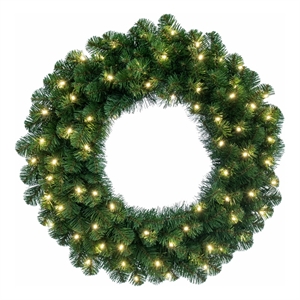 Vickerman 72&quot Oregon Fir Wreath WA LED 600WW