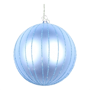 Vickerman 4&quot Periwinkle Matte Glitter Ball 4/bag