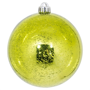 6&quot Lime Shiny Mercury Ball 4/Bag