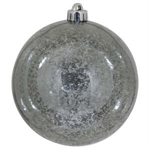 6&quot Pewter Shiny Mercury Ball 4/Bag