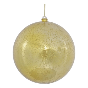 10&quot Gold Shiny Plastic Mercury Ball