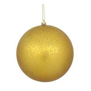 6&quot Gold Matte Plastic Mercury Ball 4/Bg