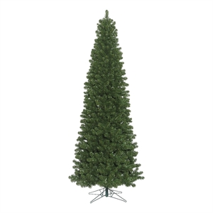 Vickerman 18' x 82&quot Faux Oregon Fir Slim Christmas Tree in Green